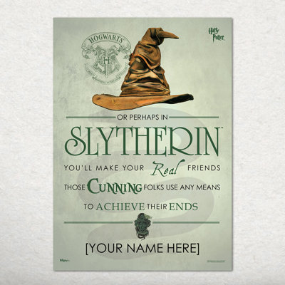 Harry Potter, chapeau de tri, Serpentard, impression