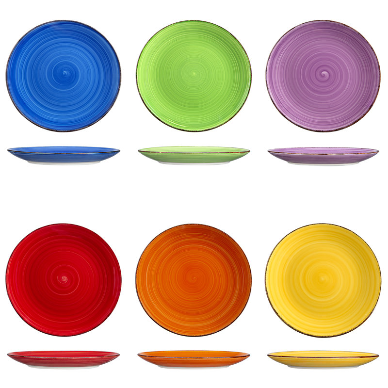 BOMOOTIUR Dinner Plate, Rainbow