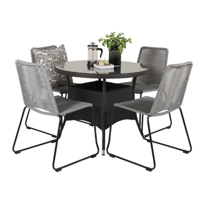 Mitul 4 - Person Patio Dining Set with Round Table