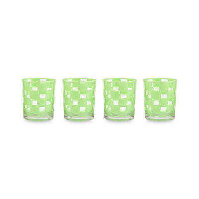 Green Check Acrylic Tumblers