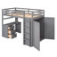 Lit mezzanine avec tiroirs, bureau et garde-robe-202601686-202601687