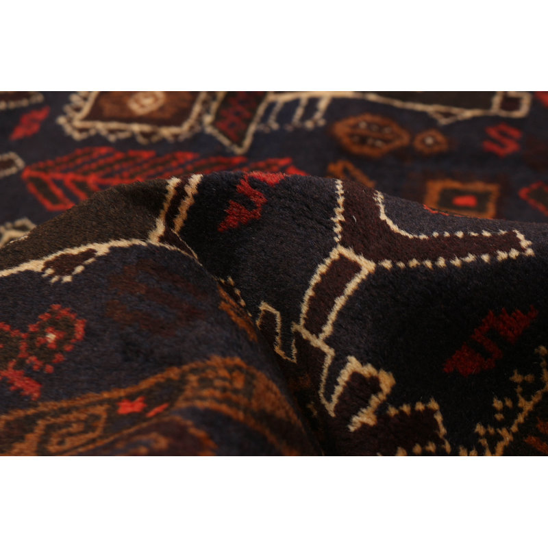 Teimani Navy Rug 3'8" x 6'4"