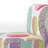 Multicolor Circle Pattern - Upholstered Patterned Accent Slipper Chair