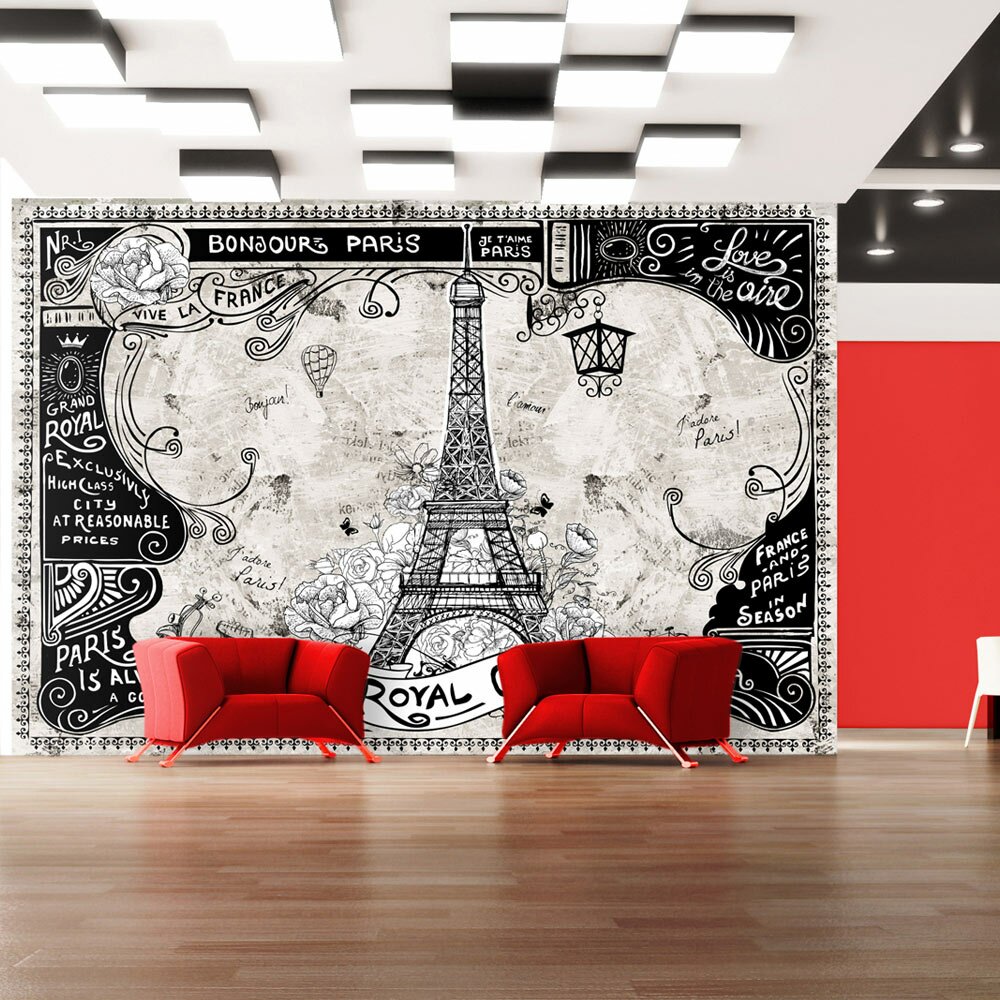 Fototapete Bonjour Paris 2,1 m x 300 cm