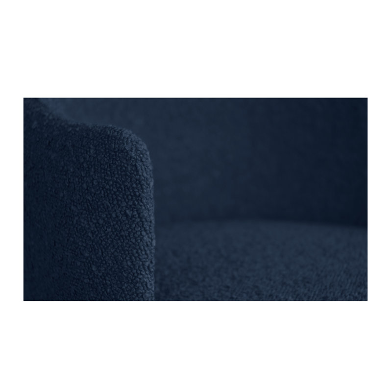 50 cm H Slat Back Armchair, Navy Blue