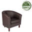 Faux Leather Barrel Chair-1741856473