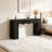 Wavy Edge Console Table with Elegant Storage Design