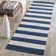 Brookvale Striped Handmade Flatweave Cotton Navy/Ivory Area Rug