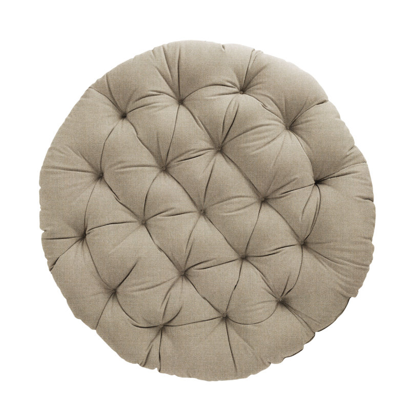 Coussin intérieur / extérieur Sunbrella Papasan, Toile Sunbrella® taupe, L 44 po x P 44 po, Polyester