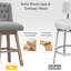 Tabouret de bar pivotant à 360 ° Terron avec pieds en bois massif Terron-675849457-675849458