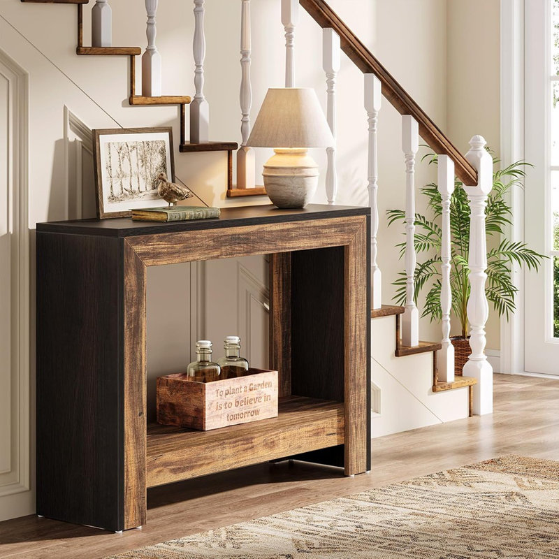 Console, table d'entrée en bois