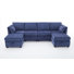 Toxi Upholstered Modular Sectional Sofa with Reversible Ottomans