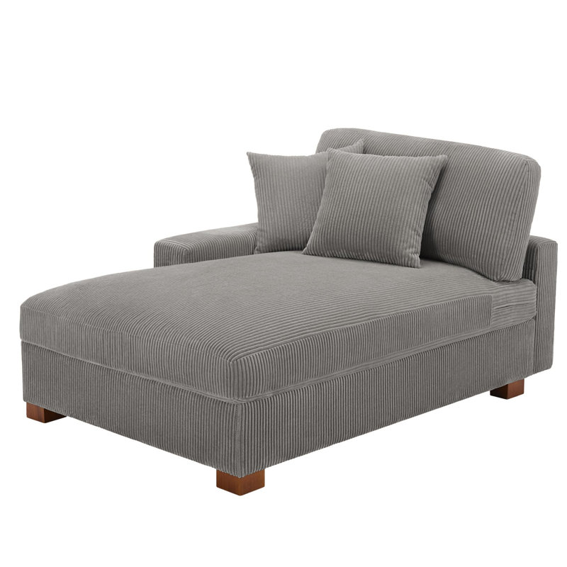 Milbrey Desborough Chaise Lounge, Light Grey, Left Hand Facing