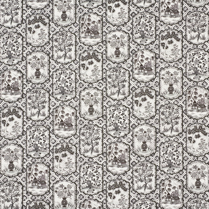 Tissu Schumacher x Johnson Hartig Ting Ting, Noir