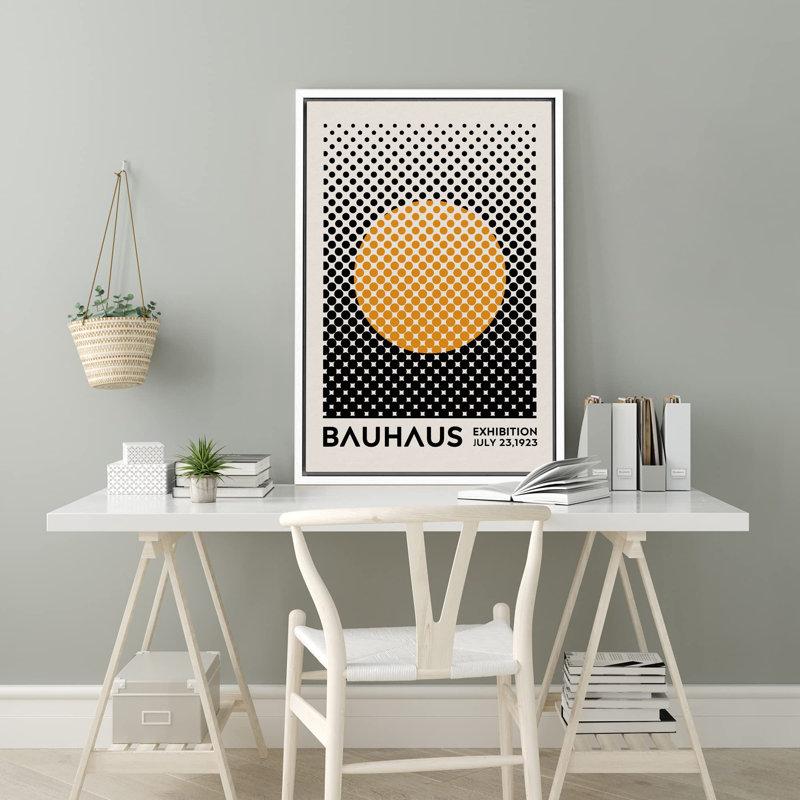 Blocs de couleurs abstraites et vibrantes, style Mid-Century Bauhaus, H 36 po x l 24 po, Blanc