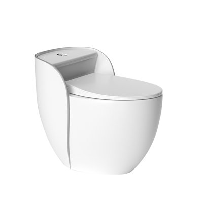 12" Rough-In 15.75"Seat Height White Compact Siphonic Basic Smart Toilet for Small Space with Sensor Lid Opening, Night Light and Adjustable Temperature