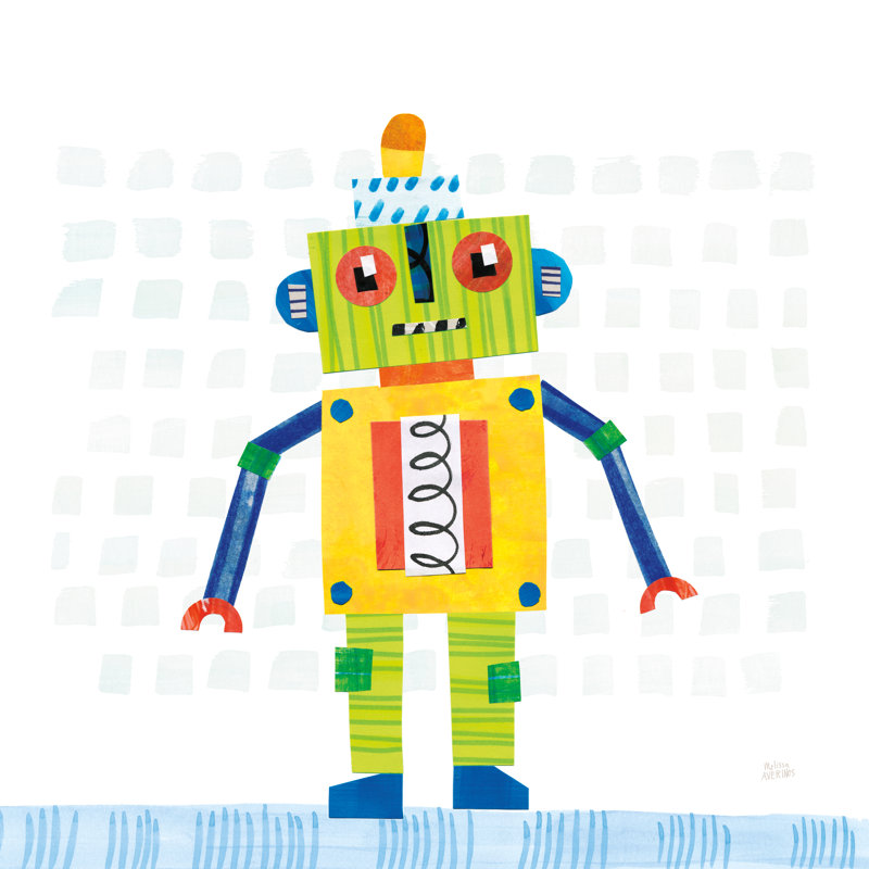 Robot Party IV Ons by Melissa Averinos - Wrapped Canvas Art Prints, 30cm H x 30cm W