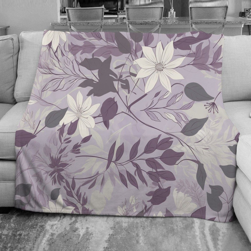 Couverture en molleton Botanical, L 51 po x L 60 po