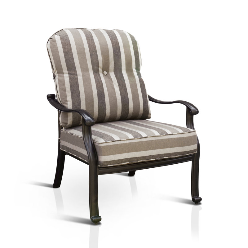 Chaise de terrasse avec coussin Kirson