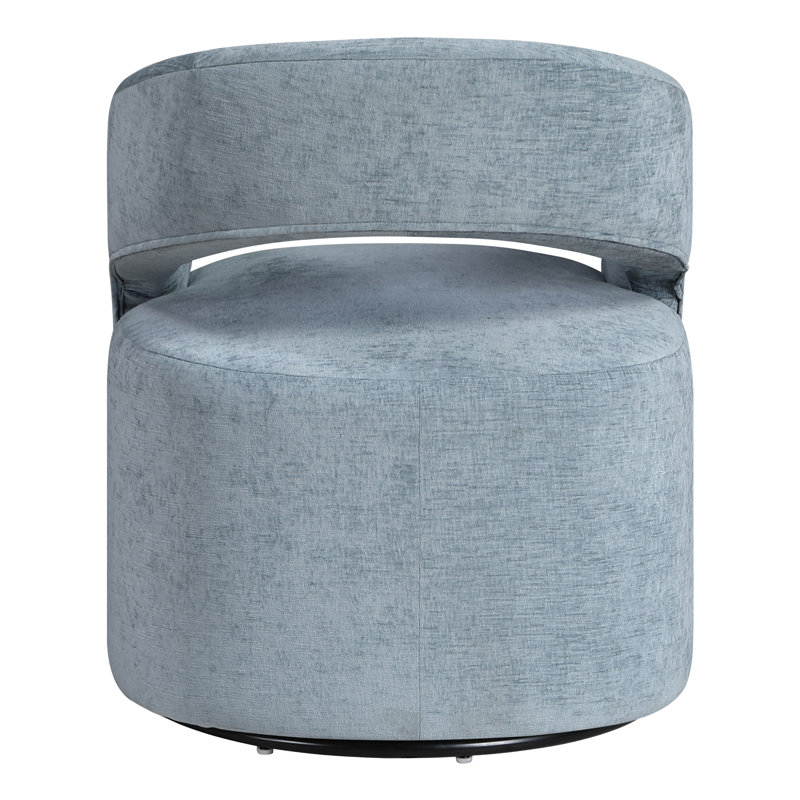 Jaidie Swivel Chair, Sky Blue Fabric