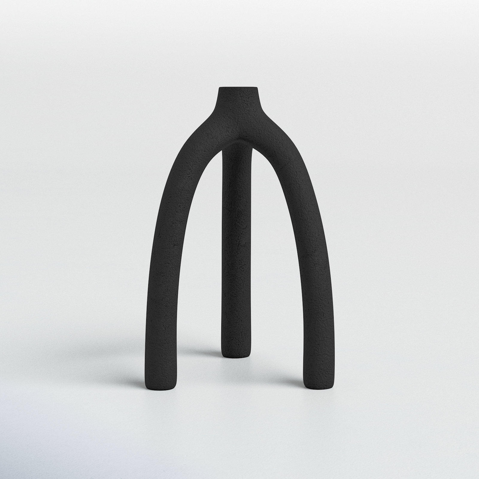 Asira Aluminum Candlestick Holder, 8" H x 5.25" W x 5.25" D, Light Brown