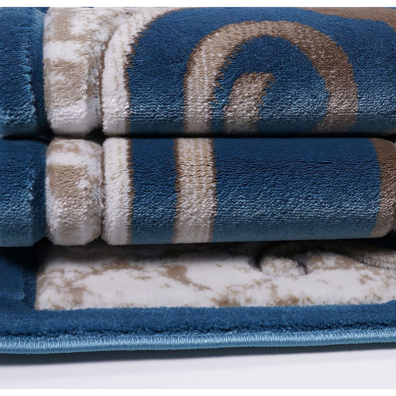 Tapis Guilliana-Turkish-BLEU, Rectangle 5 pi 3 po x 7 pi 2 po