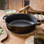 Living And Home Cast Iron Round Braiser with Lid-115615747-115615750