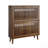 31.5-Inch Walnut Modern Shoe Storage Cabinet With 2 Flip Drawers, Medieval Independent Fence Design