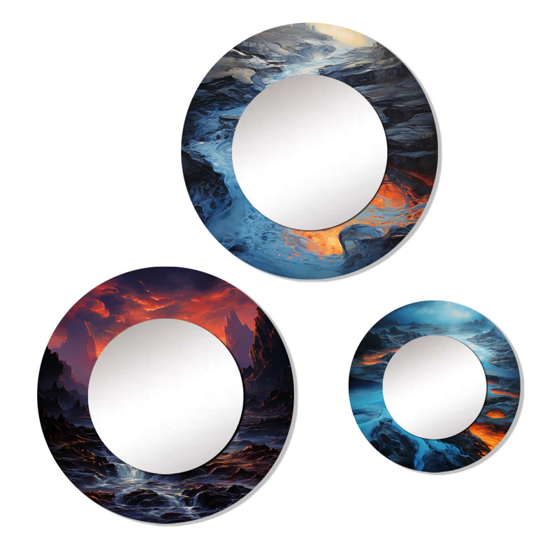 Alea Metal Round Mirror