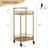 Bar Cart Gold Rolling Cart For Home,2 Tiers Bar Serving Cart Round Wine Cart With Handle, Metal Wine Rack And Casters, Serving Bar Trolley For Home Kitchen,Living Room,Christmas,New Year-114813677