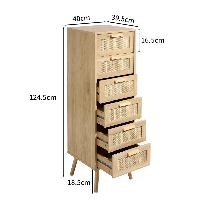 40cm W 6 - Drawer Chest of Drawers