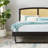Sierra Cane and Wood Platform Bed with Angular Legs-1361104992-1361104994
