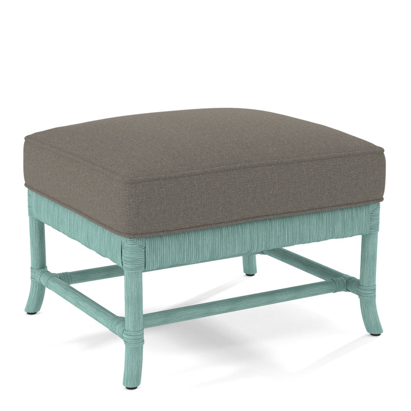 Lafayette Ottoman, Gray Sugar Performance; 0863-84, Sea Glass