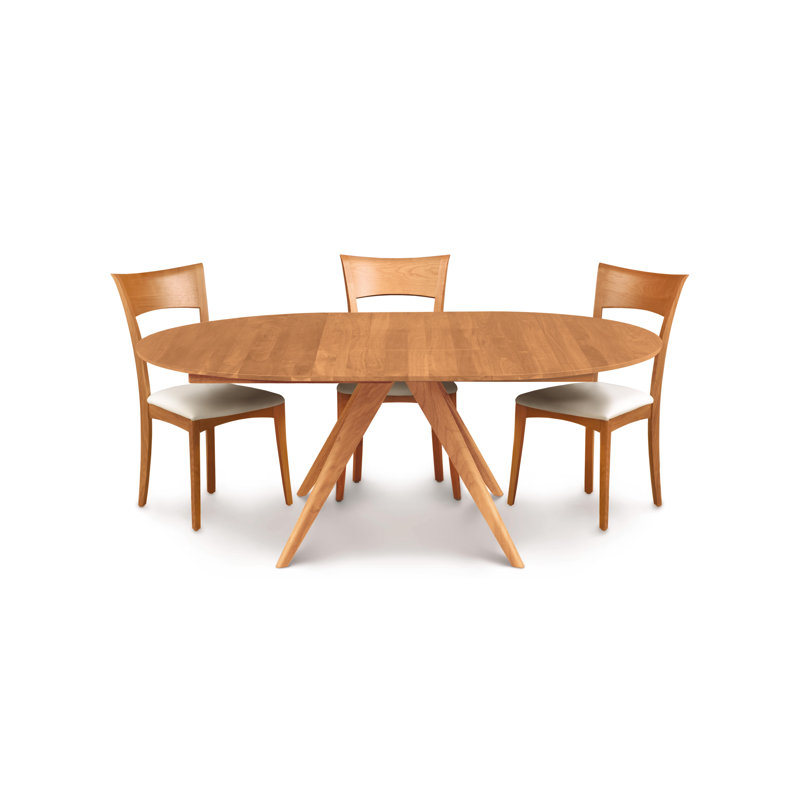Catalina Round Extension Table, 60" L x 60" W, Natural Cherry