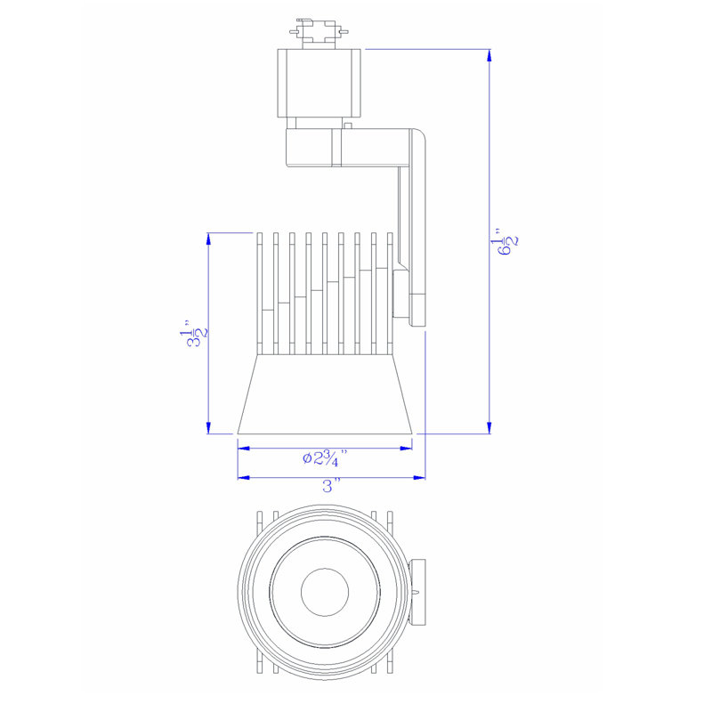 LED Adjustable Track Head, White