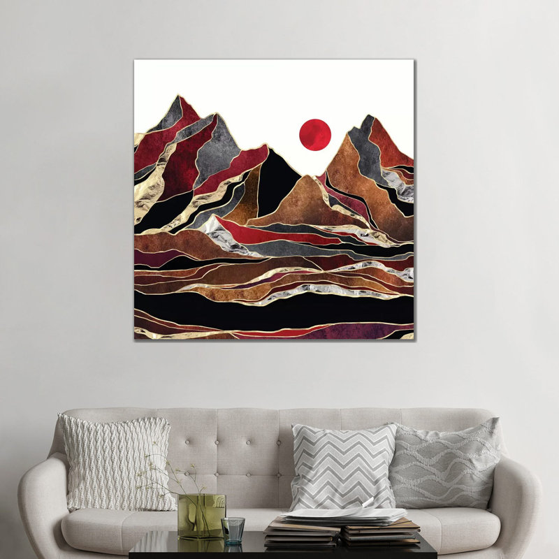 «Copper Vista», reproduction d'impression, Pas de tapis, H 48 po x l 48 po x P 1,5 po, Toile tendue