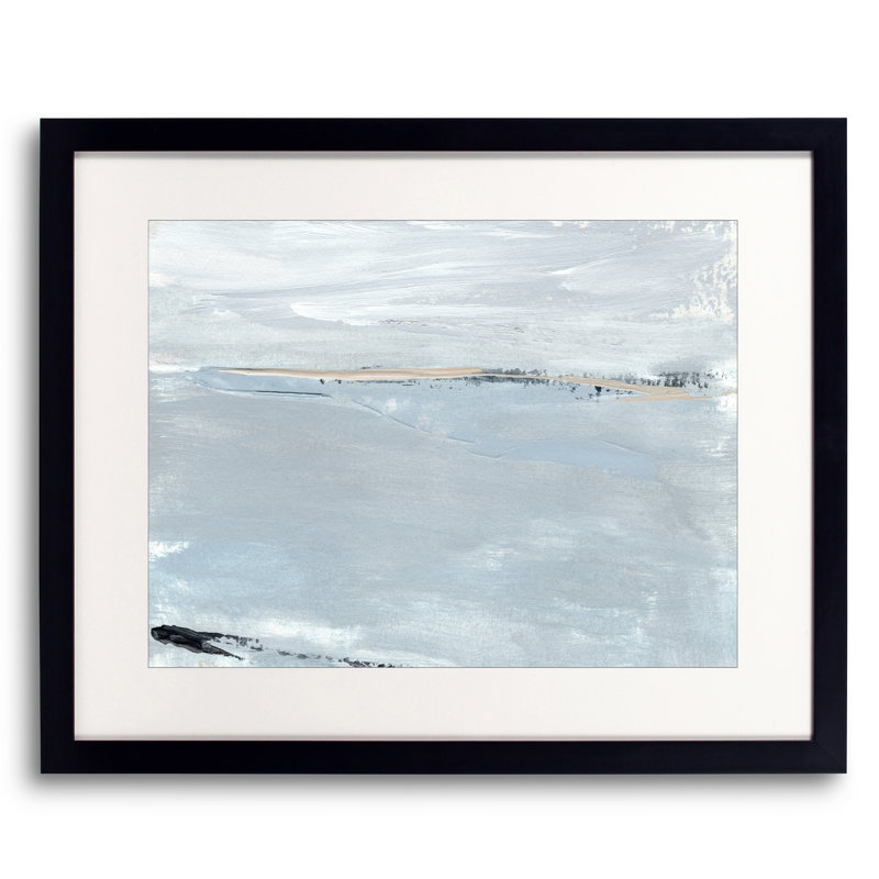 Inner Passage par Jacque Gouveia - Peinture, Papier avec cadre noir, H 25,25 po x l 31,25 po x P 0,88 po, Blanc