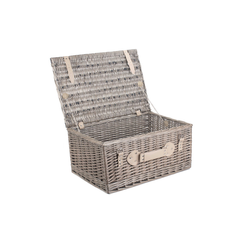 Wicker Hamper Basket, 25cm H x 51cm W x 35cm D