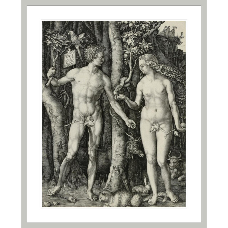 «Adam and Eve» par Albrecht Dürer, impression giclée sur cadre, 41.26" H x 33.5" W
