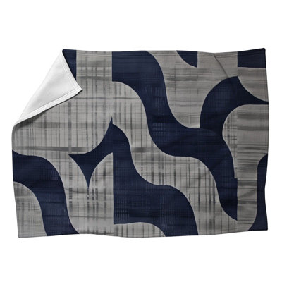 Wavy Fabric Abstract Throw Blanket