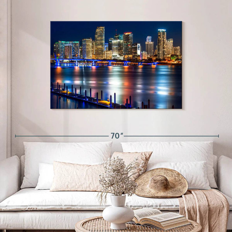 Horizon lumineux de Sirci à Miami, H 30 po x l 45 po