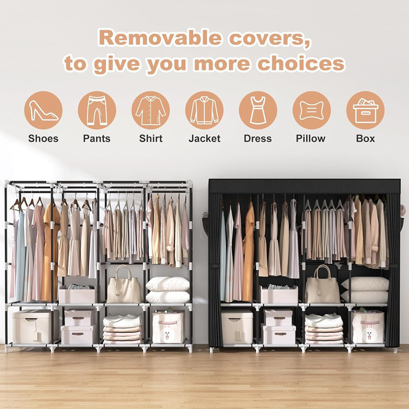 Armoire portative pour suspendre des vêtements