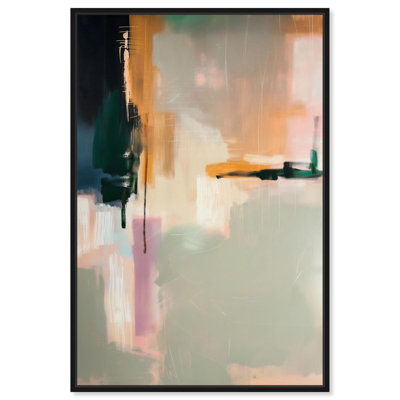 Lime and Flame Canvas Colorful Pastel Art by Art Remedy