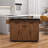 Walnut Brown Kitchen Island With Trash Can Storage, Kitchen Cart With Leaf Drop, Spice Rack, Towel Rack And Drawers, Rolling Kitchen Island With Adjustable Shelves On Wheels