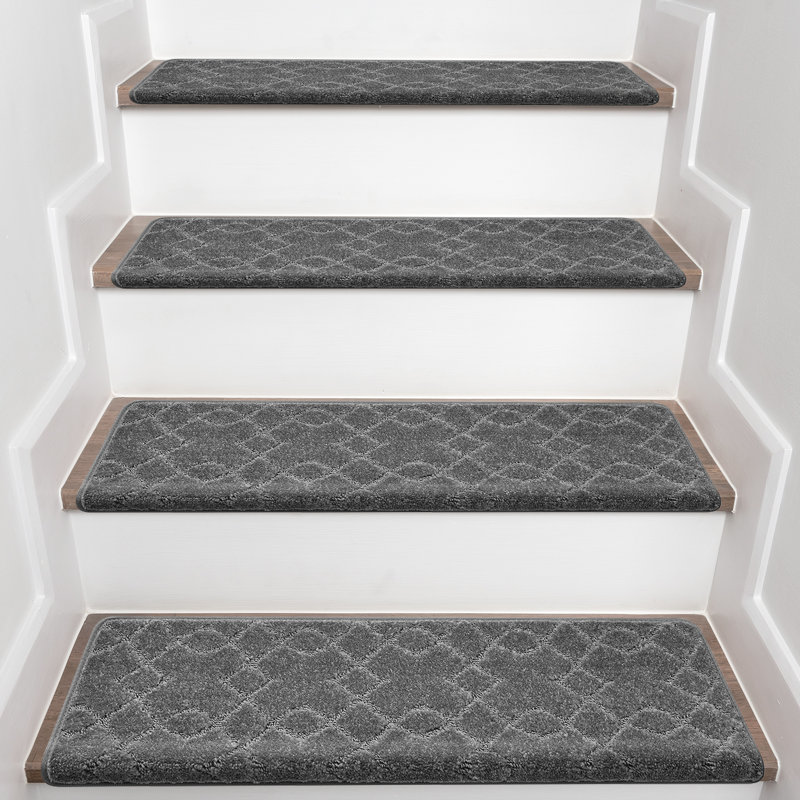 Tapis d'escalier antidérapant pour enfants âgés de Susie (ensemble de 15), Gris