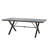 Patio Dining Set Metal Stackable Ergonomics Dining Armchairs & Rectangular Table-1389977216-1389977340