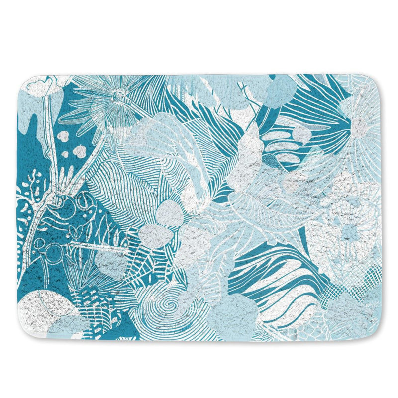 Tapis de bain botanique, Simple - L 24 po x l 17 po