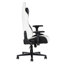 Fauteuil de jeu noir et blanc avec accoudoirs 3D et coussin de confort