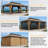 24 Ft. W X 14 Ft. D Aluminum Patio Gazebo With Double Roof