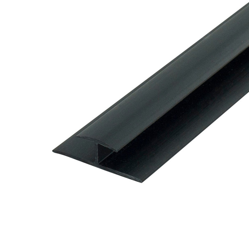 Moulure de séparation en styrène de 1/4 po | Paquet professionnel, Noir, noir, noir, noir